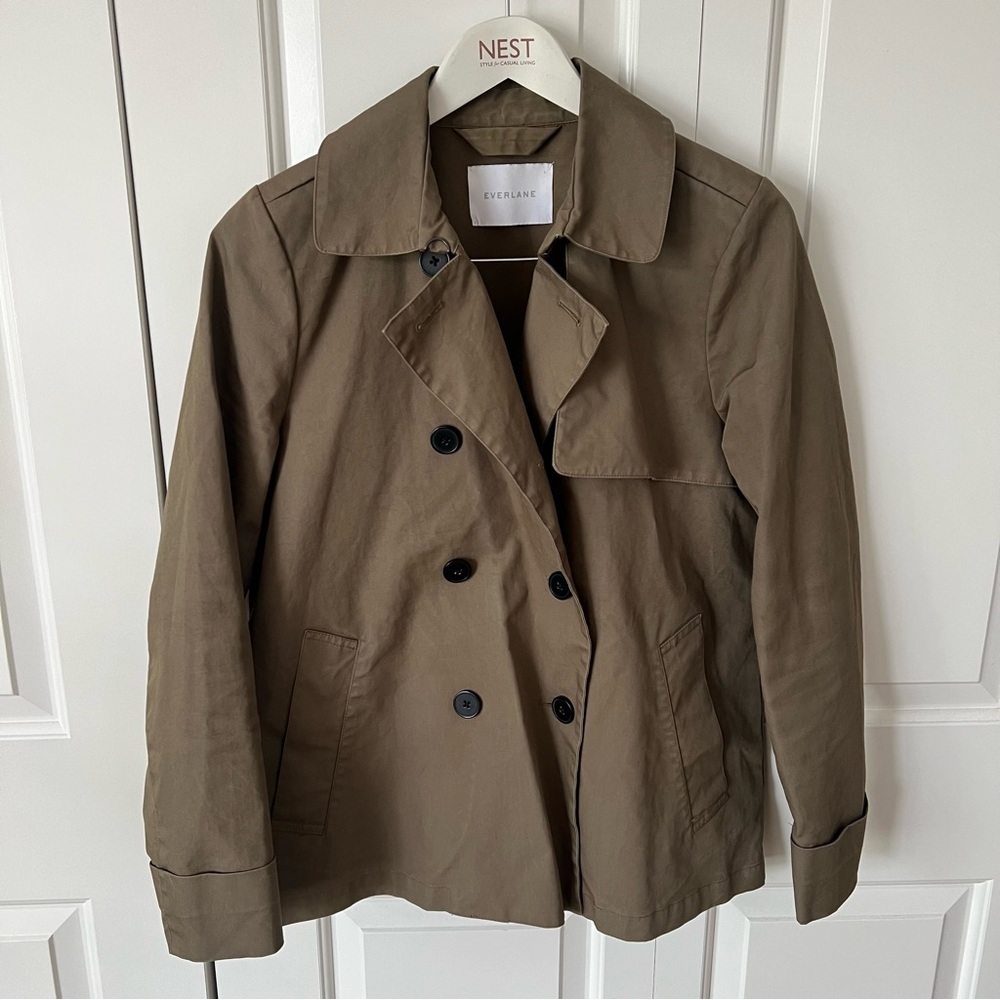 Everlane Olive Trench Coat